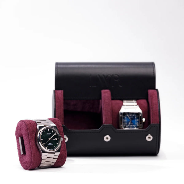 The Raven Black X Purple Watch Roll - 2 Slot