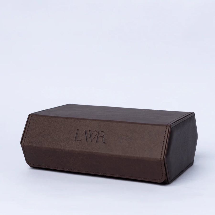 The Pecan Brown Watch Roll - 6 Slot