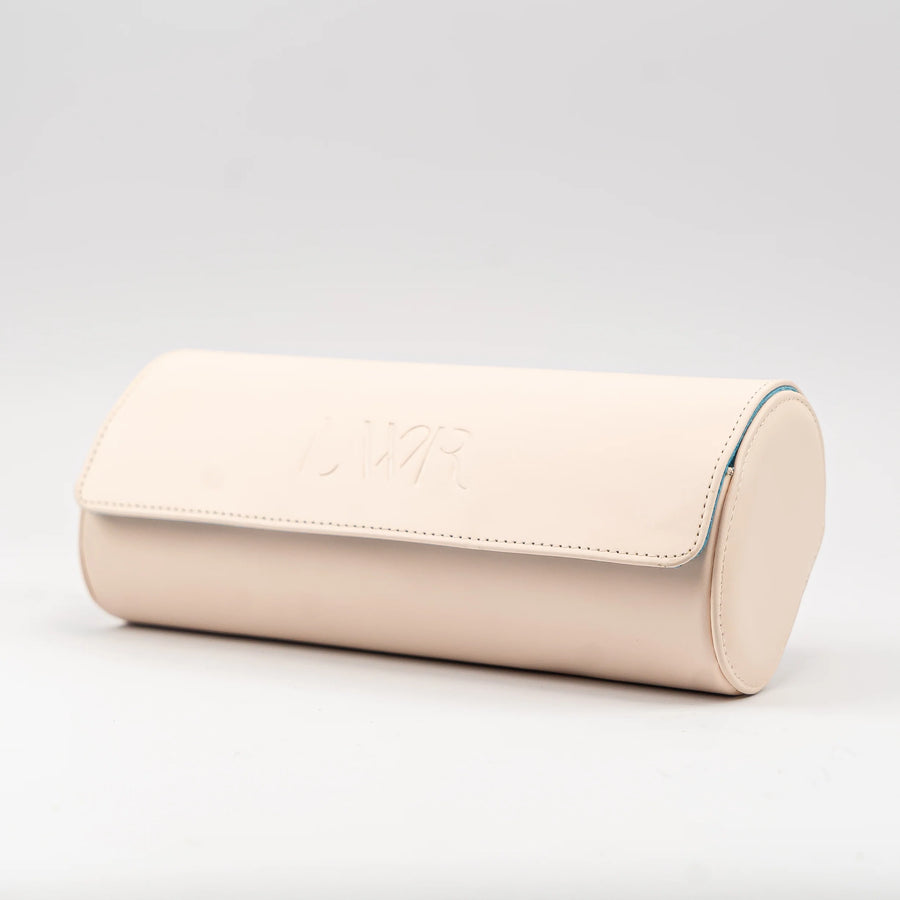 The Pastel Pink X Blue Watch Roll - 3 Slot