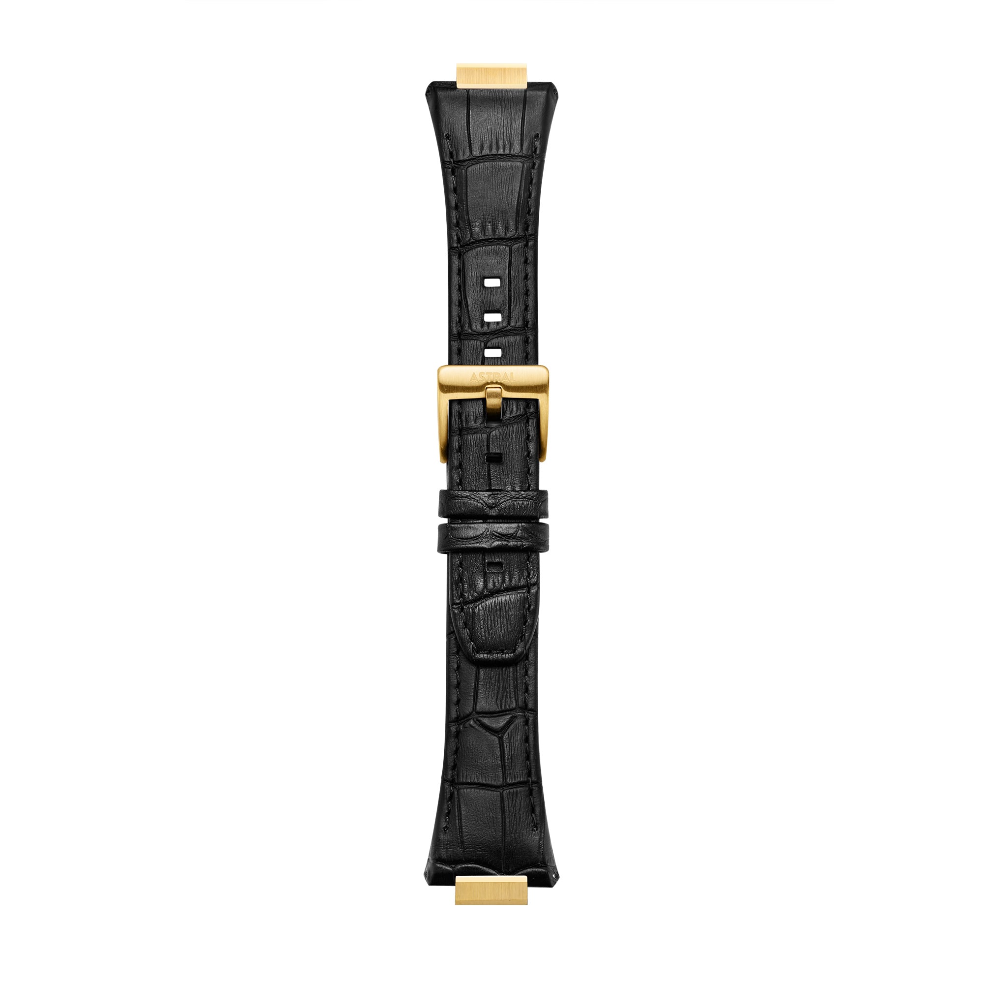 Astral Black x Yellow Gold Leather Strap