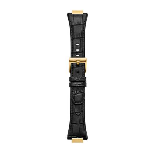 Astral Black x Yellow Gold Leather Strap