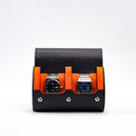 The Raven Black X Orange Watch Roll - 2 Slot