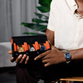 The Raven Black X Orange Watch Roll - 3 Slot