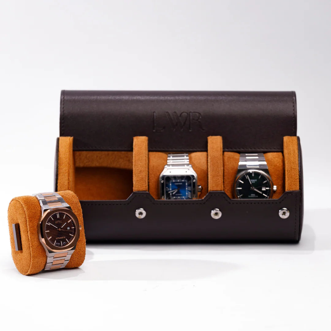The Pecan Watch Roll - 3 Slot