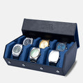 The Raven Black X Blue Watch Roll - 6 Slot