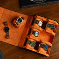 The Raven Black X Orange Watch Roll - 6 Slot