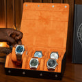 The Raven Black X Orange Watch Roll - 6 Slot