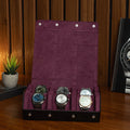 The Raven Black X Purple Watch Roll - 6 Slot