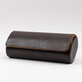 The Pecan Brown Watch Roll - 3 Slot