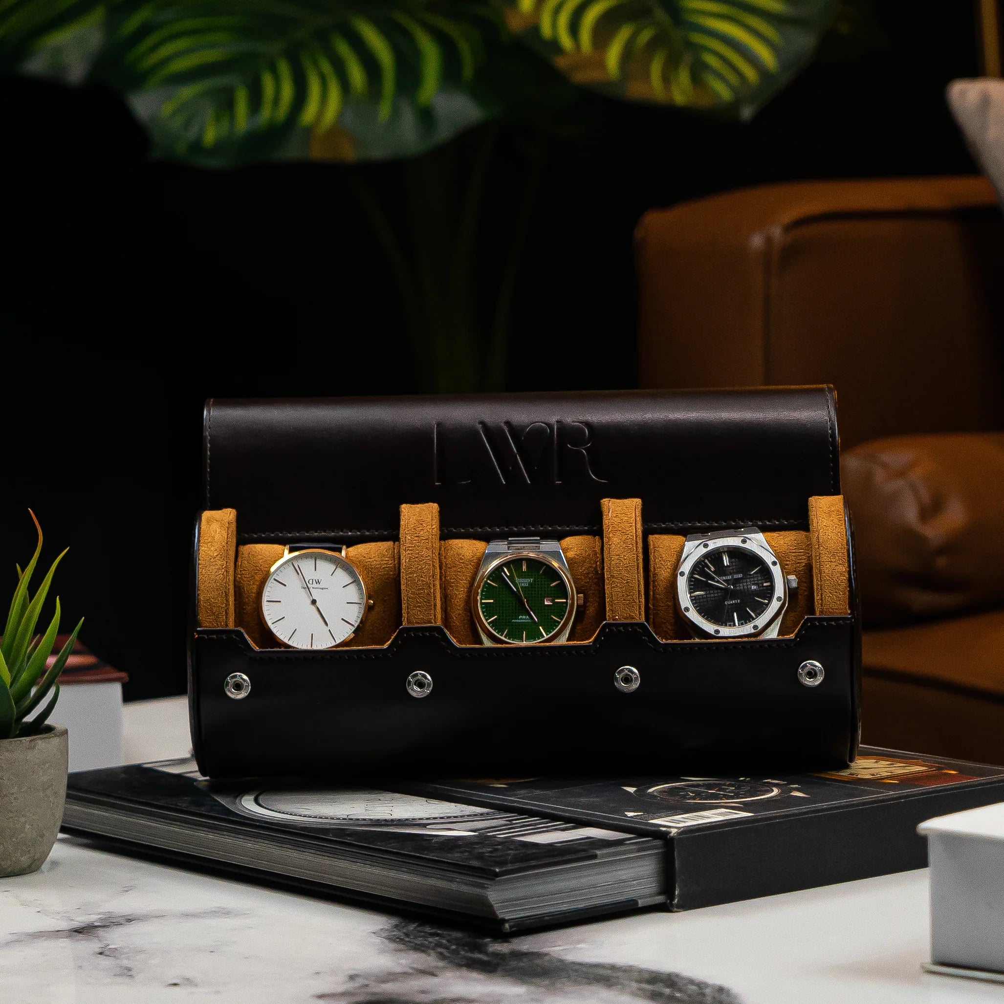 The Pecan Watch Roll - 3 Slot