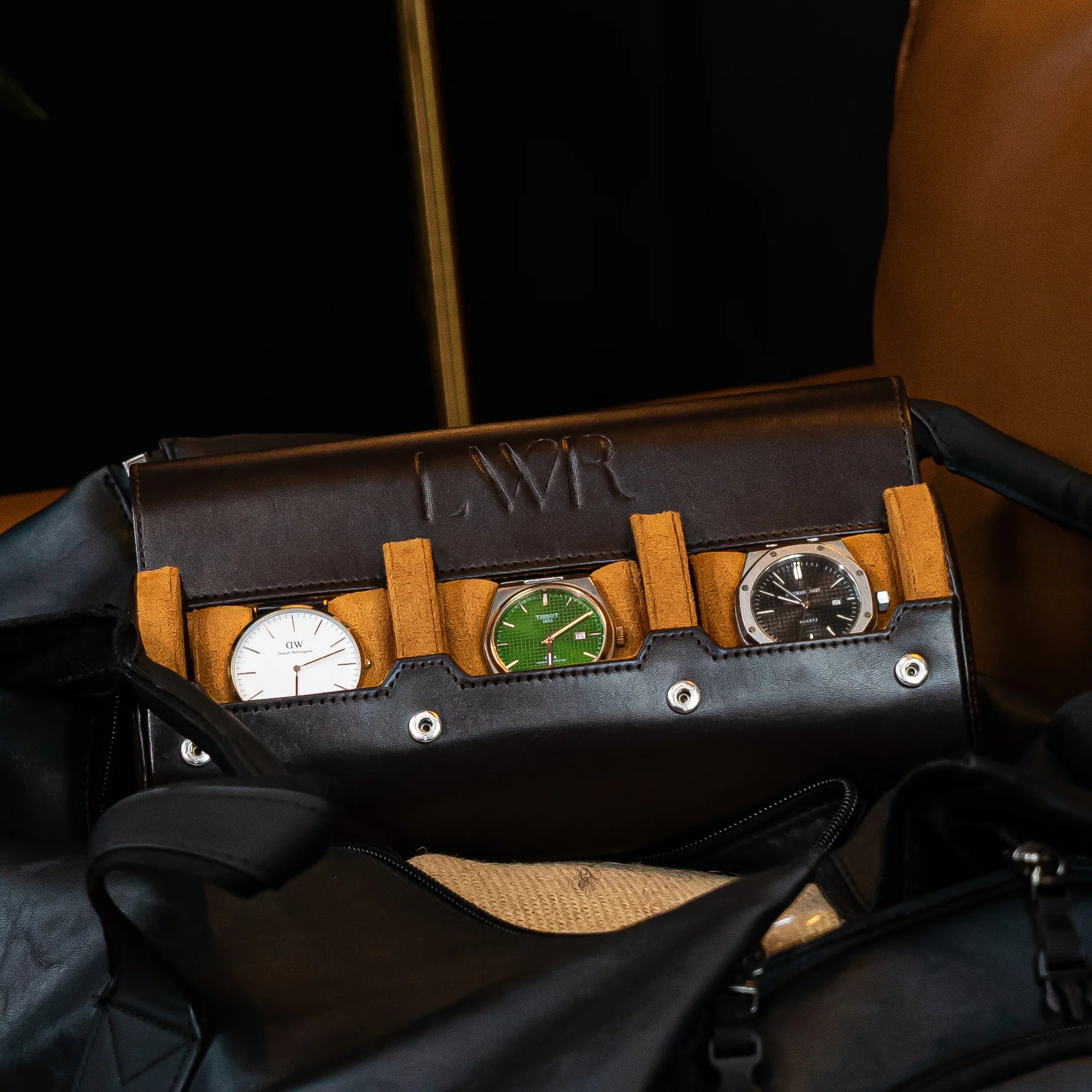 The Pecan Watch Roll - 3 Slot