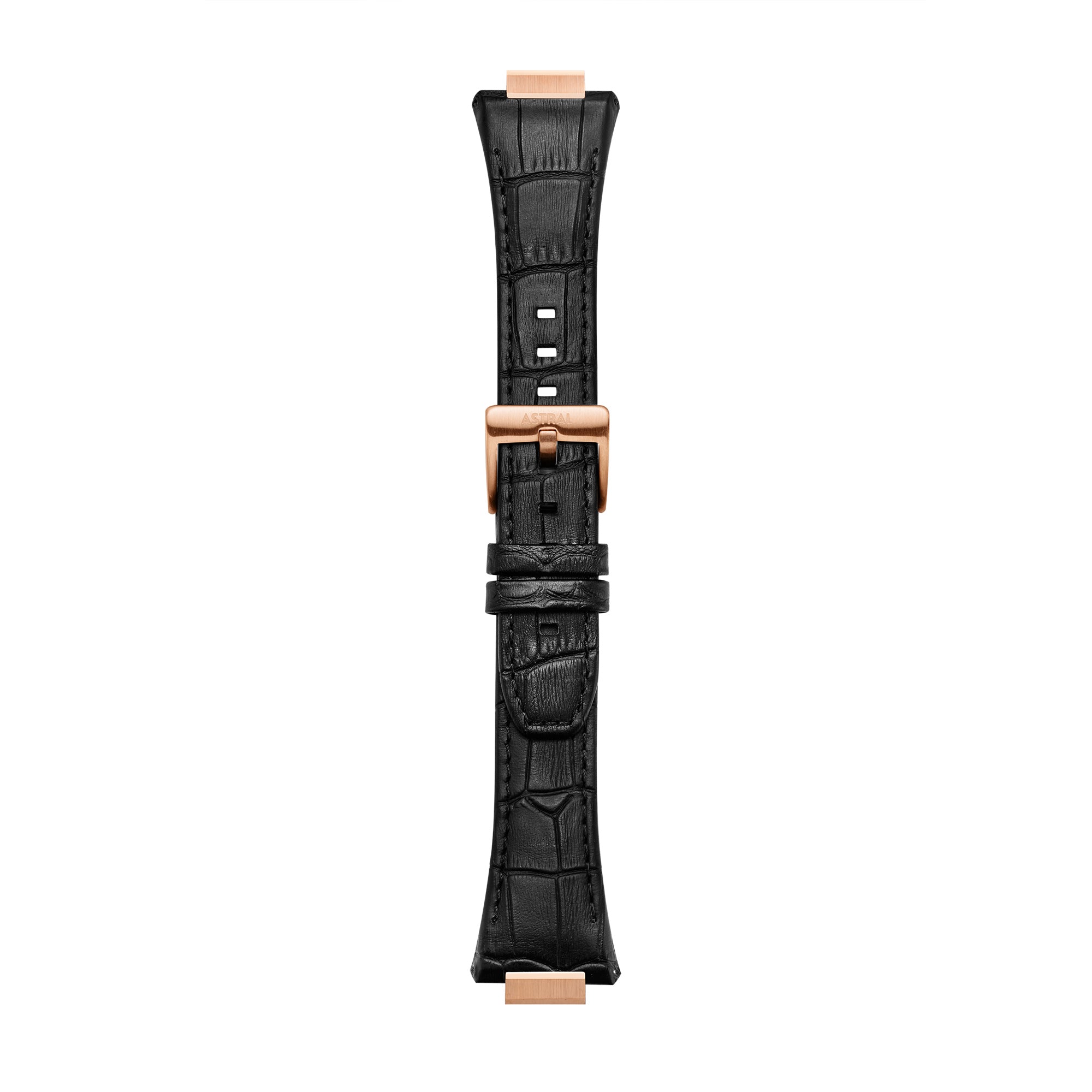 Astral Black x Rose Gold Leather Strap