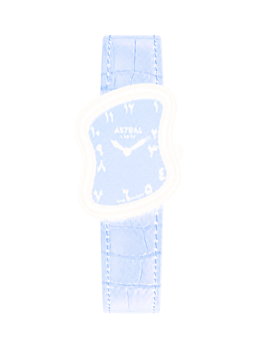 Astral Retro, silver, blue dial